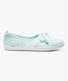 baskets femme fines en toile avec lacets cordelette bleu7023601_1