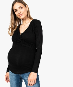 tee-shirt de grossesse a manches longues noir7035701_1