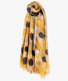 foulard oversize a motif gros pois jaune7054501_1