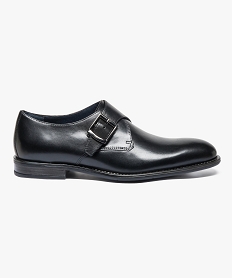 derbies monkstraps simple boucle cuir noir chaussures de ville7055801_1