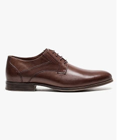 derbies en cuir avec effet de matiere brun chaussures de ville7056001_1