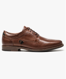 derbies cuir lisse orange chaussures de ville7056201_1