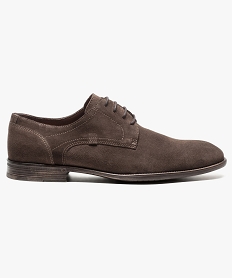 derbies en cuir velours brun7056301_1