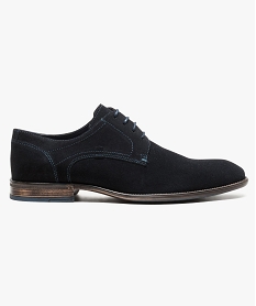 derbies en cuir velours bleu7056401_1