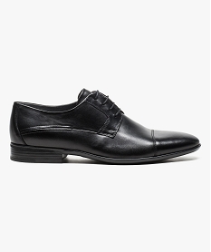 derbies en cuir avec couture sur le devant noir7056601_1