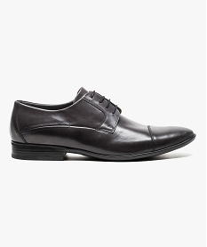 derbies en cuir avec couture sur le devant gris7056701_1