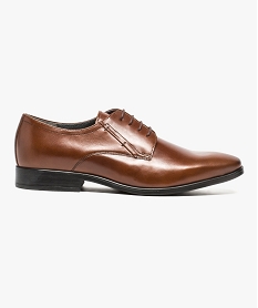 derbies en cuir lisse orange7056901_1