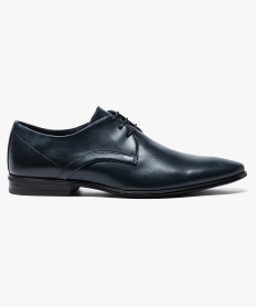 derbies aspect cuir lisse bleu chaussures de ville7058201_1