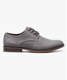 derbies en textile facon denim gris chaussures de ville7058701_1