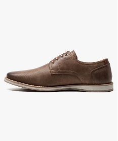 derbies aspect cuir brun chaussures de ville7058801_3