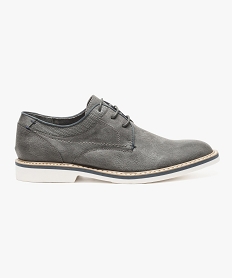 GEMO Derbies en similicuir avec semelle originale Gris