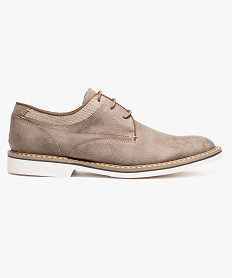 derbies en similicuir avec semelle originale beige7059001_1