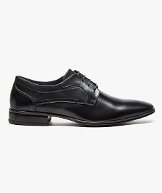 derbies en cuir avec details fantaisie sur les cotes noir7059301_1