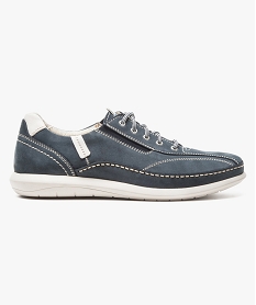 chaussures a lacets avec surpiqures bleu chaussures de ville7060101_1