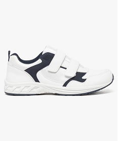 GEMO Baskets homme mesh et suédine fermeture scratch Bleu