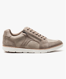 GEMO Tennis homme multimatières à semelle contrastante Beige