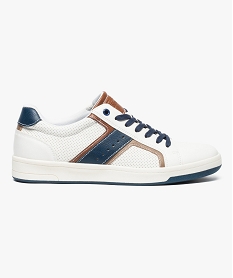 GEMO Baskets à lacets multicolores Blanc