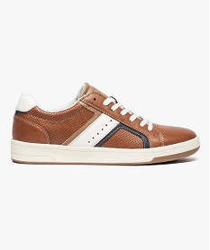 GEMO Baskets à lacets multicolores Brun