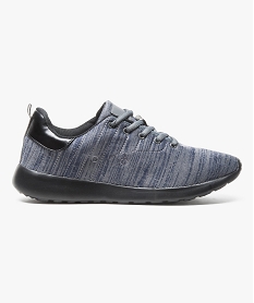 GEMO Baskets basses en maille chinée gris standard