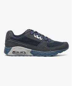 GEMO Baskets à lacets multi-matières Bleu