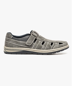 chaussures confort aspect nubuck gris mocassins et chaussures bateaux7070601_1