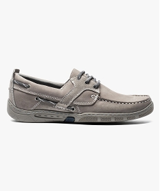 chaussures bateau homme confort dessus cuir gris mocassins et chaussures bateaux7070901_1