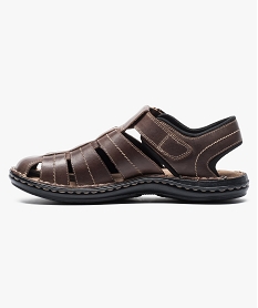 sandales en cuir doublees neoprene brun sandales et nu-pieds7072701_3