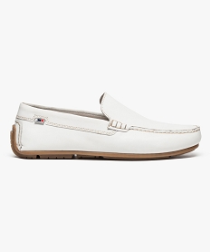 mocassins en cuir lisse blanc mocassins et chaussures bateaux7076601_1