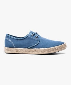 GEMO Derbies en toile semelle corde Bleu