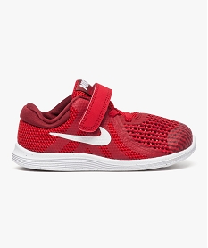 GEMO Baskets basses lacets et scratchs Nike Revolution 4 rouge standard