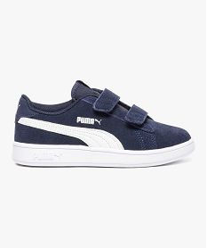 tennis garcon en velours et fermeture scratch - puma bleu7082201_1