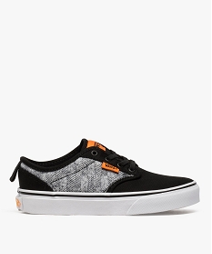 GEMO Baskets basses garçon en toile bicolore – Vans Atwood Slip On Noir