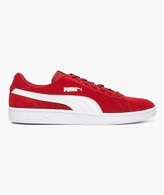 GEMO Sneakers à lacets en cuir Puma Smash v2 SD Jr Rouge