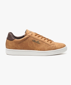 GEMO Tennis en textile suédé avec perforations - Ellesse marron vif