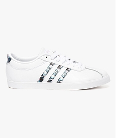 baskets courset adidas avec touches colorees blanc7095801_1