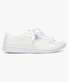 tennis en cuir verni et lacets rubans - puma blanc7097001_1