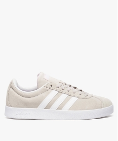 GEMO Baskets femme à lacets dessus cuir - Adidas VL Court beige standard