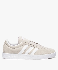 GEMO Baskets femme à lacets dessus cuir - Adidas VL Court Beige