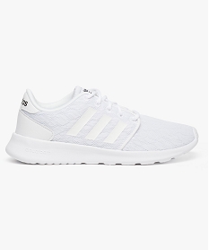 GEMO Baskets basses running effet dentelle - Adidas CF QT Racer W Blanc