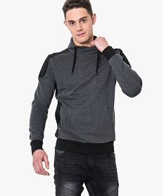 LING.BAS BLANC SWEAT GRIS/NOIR