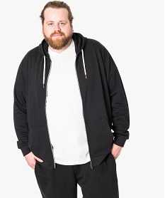 GEMO Sweat homme zippé avec capuche et détails contrastants 2622