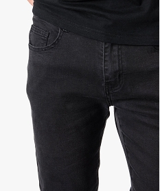 jean slim taille basse uni en toile legere noir7105801_2
