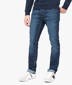 jean homme straight stretch 5 poches bleu7106601_1