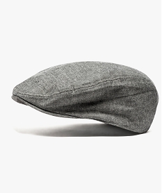 GEMO Casquette plate en coton doublée motif pois Gris