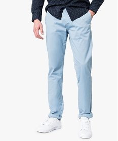 GEMO Pantalon homme chino coupe slim Bleu