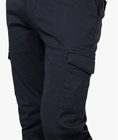 pantalon en toile avec poches sur les cuisses bleu pantalons de costume7109701_2