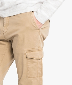 pantalon en toile avec poches sur les cuisses beige pantalons de costume7109801_2