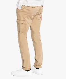 pantalon en toile avec poches sur les cuisses beige pantalons de costume7109801_3