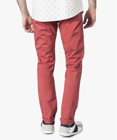 pantalon homme chino coupe slim rose pantalons de costume7110101_3