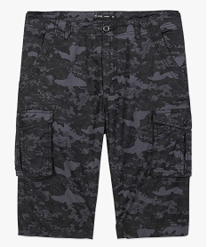 short a poches plaquees imprime camouflage gris7111301_4